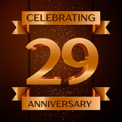 Realistic Twenty nine Years Anniversary Celebratio