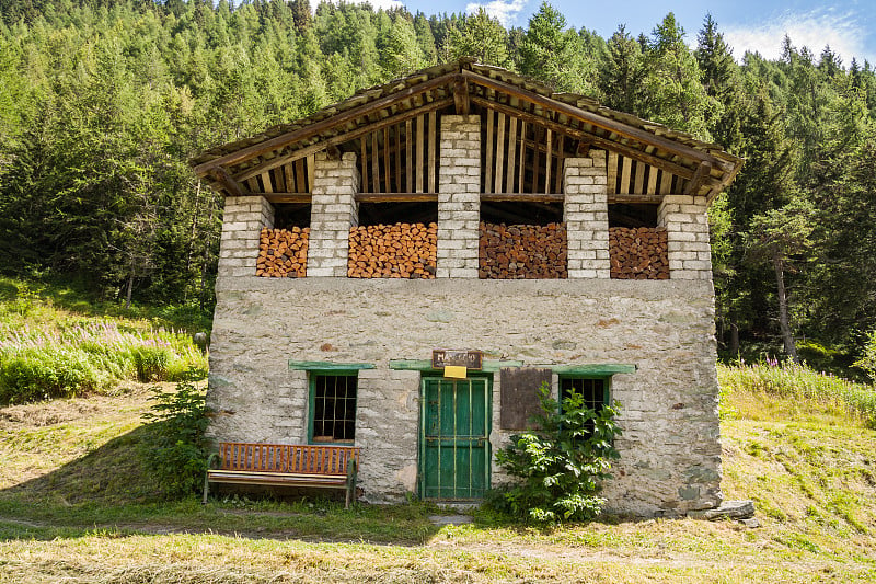 Champoluc, Val d' ayas, Aosta, Valle d'Aosta，意大利