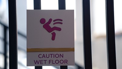 湿地板警示牌
