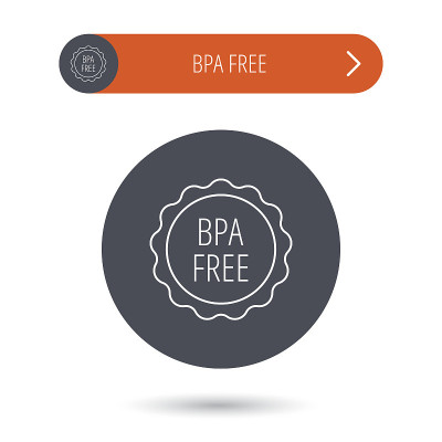 BPA免费图标。双酚a的塑料的迹象。