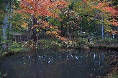 美丽的日本高山秋景