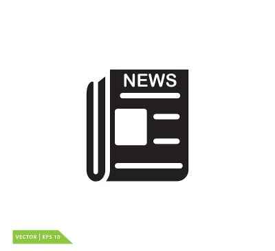News paper icon vector design template