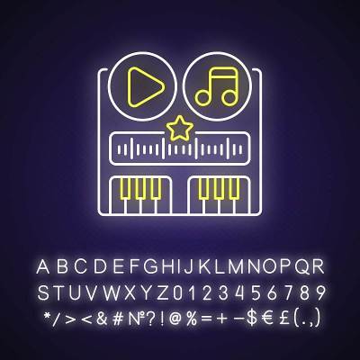 声道霓虹灯图标
