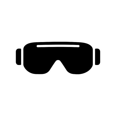 生物护目镜眼睛保护矢量字形图标