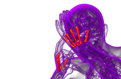 掌骨的3d渲染医学插图