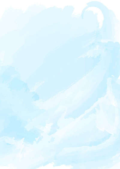 抽象柔和的蓝色水彩背景。矢量图