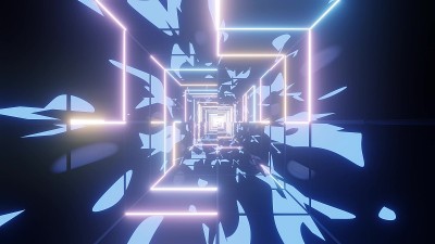 抽象发光线框设计图形艺术作品与抽象伪装3d插图背景墙纸