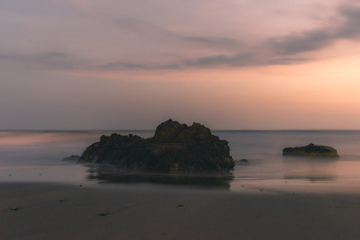 海滩日落时