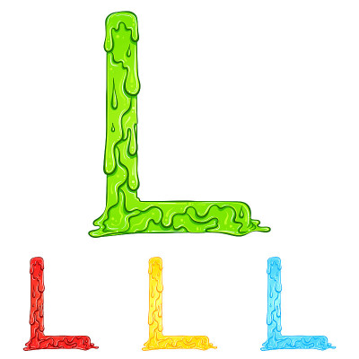 字母L带流滴颜色