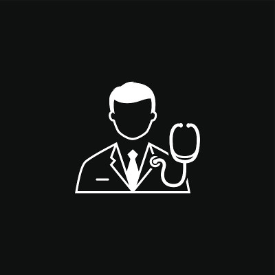 医生和医疗服务图标。平面设计