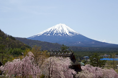 日本富士山的景色