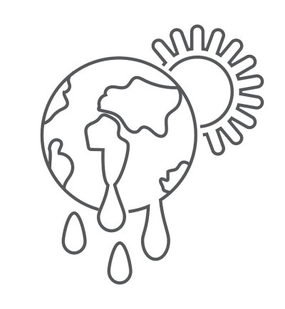 气候变化图标向量。地球，大气，气候显示