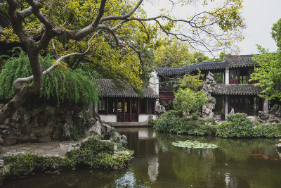 中国江苏同里老城退思花园