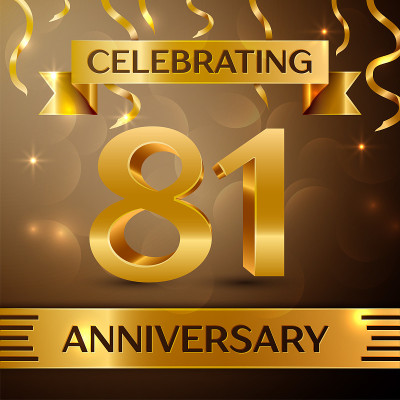 Eighty one Years Anniversary Celebration Design. C