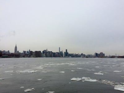 纽约冬天下雪了