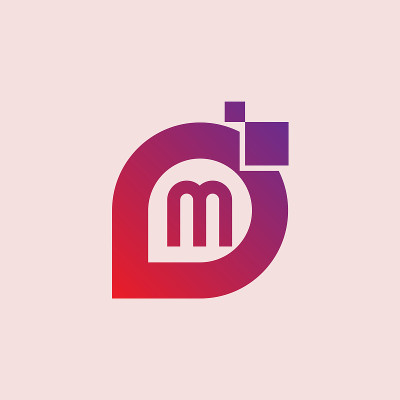 技术初始字母M图标设计