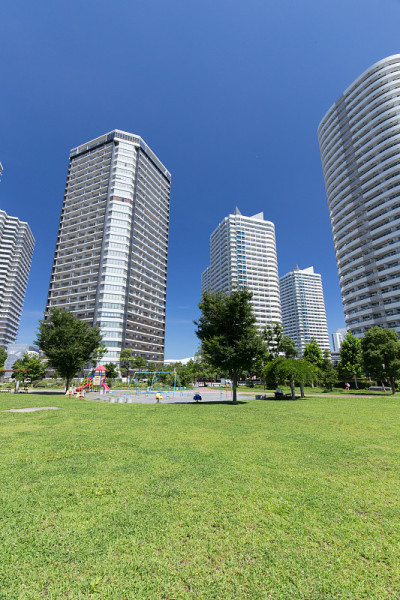 横滨港人未来的高层建筑和公寓