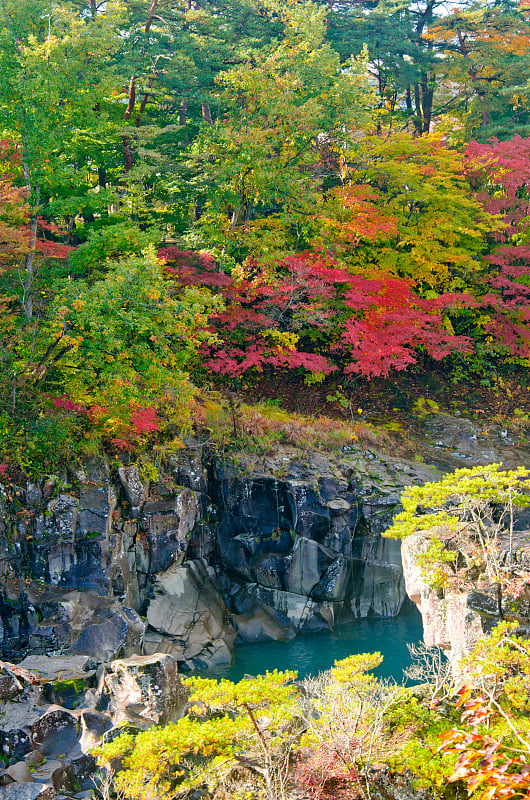 日本岩手县的Genbikei峡谷