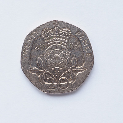 英国20便士硬币