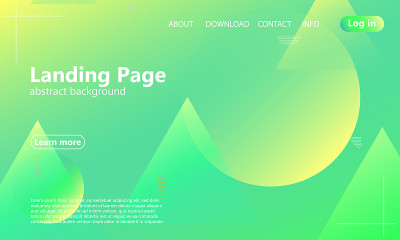 Website landing page. Geometric background.