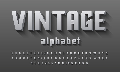 3D bold font