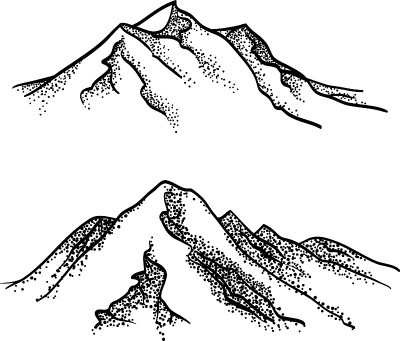 山草图。手绘矢量插图。
