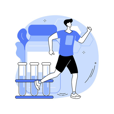 兴奋剂测试抽象概念矢量图。