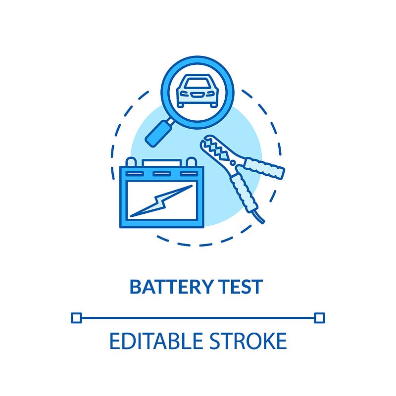 电池测试概念图标