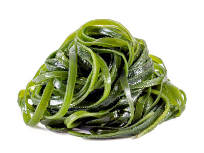 海带(海带)孤立在白色背景上。