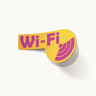 自由区wi-fi，贴纸