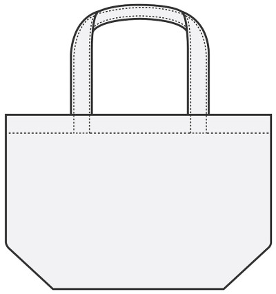Small tote bag (ecobag, shopping bag) template vec
