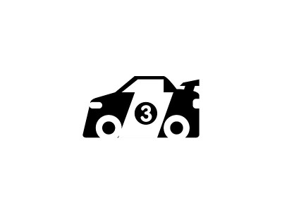 赛车图标。孤立的赛车符号-向量