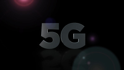 4K 5G字，商业数字技术概念，网络背景