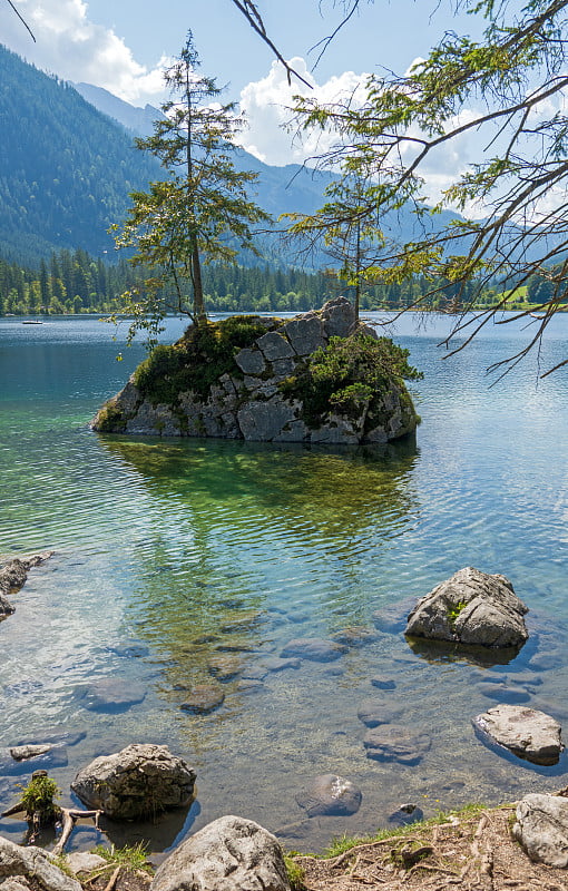 湖Hintersee,巴伐利亚