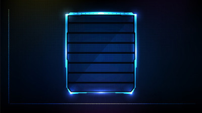 抽象未来的蓝色发光技术科幻框架hud UI背景