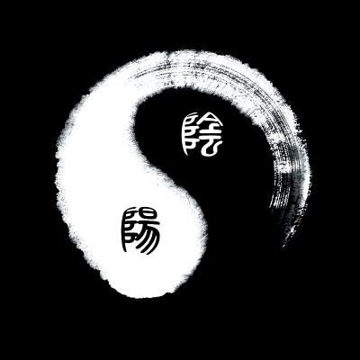 阴阳象征水墨的和谐与平衡