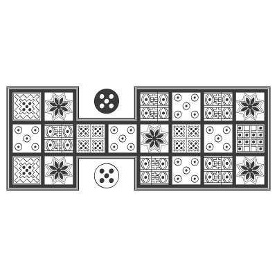 vector image with Royal Game of Ur board game