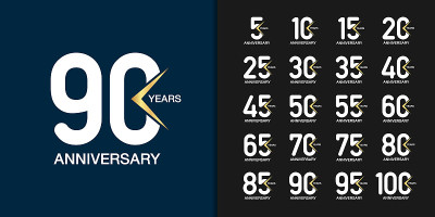 现代几何周年庆典设计。
