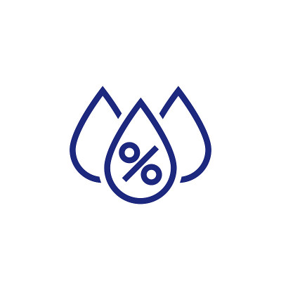 湿度图标，水滴和百分比