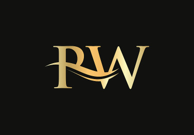 奢侈品牌的现代PW标志。初始PW字母商业logo设计矢量