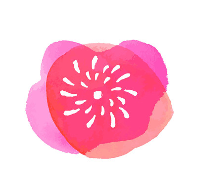 粉色花朵图标的插图