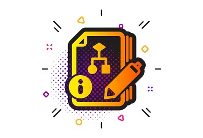 Documentation with algorithm icon. Technical instr
