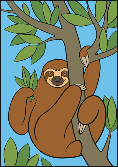 着色page_sloth04_