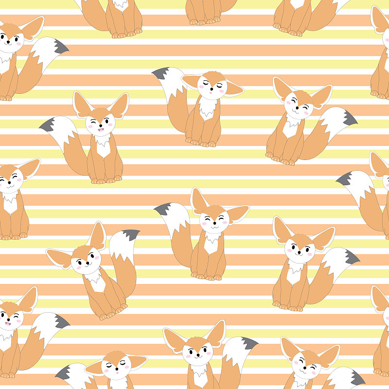 Seamless background of autumn illustration with cu
