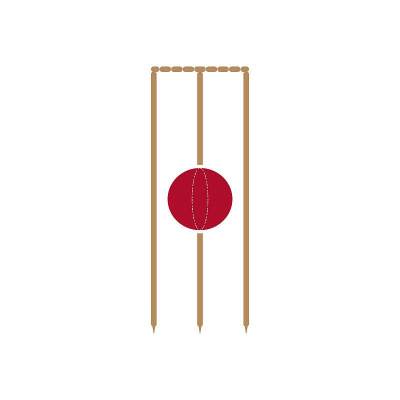 树桩图标。板球三柱球图标。颜色的设计。矢量插图。