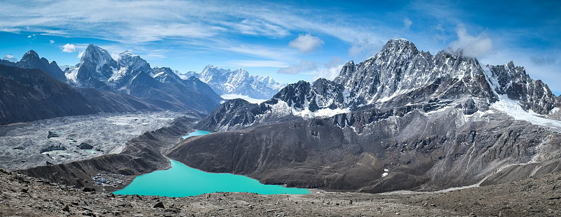 美丽的雪山和湖泊
