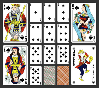 Russian playing cards suit spades