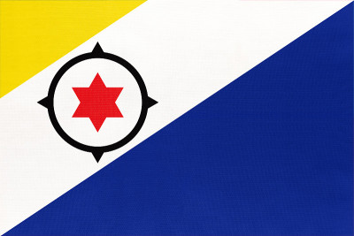 博内尔岛国家织物旗，纺织品背景。