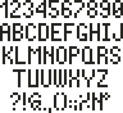 像素字母和数字