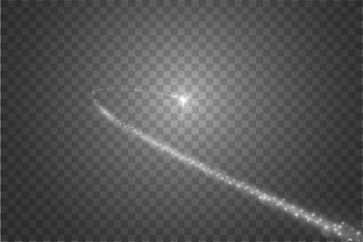 光辉光效果星星爆发与孤立的亮点在透明的背景